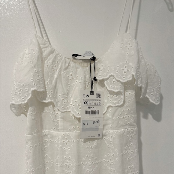 NWT Zara Openwork Embroidered Eyelet Dress - Picture 5 of 5